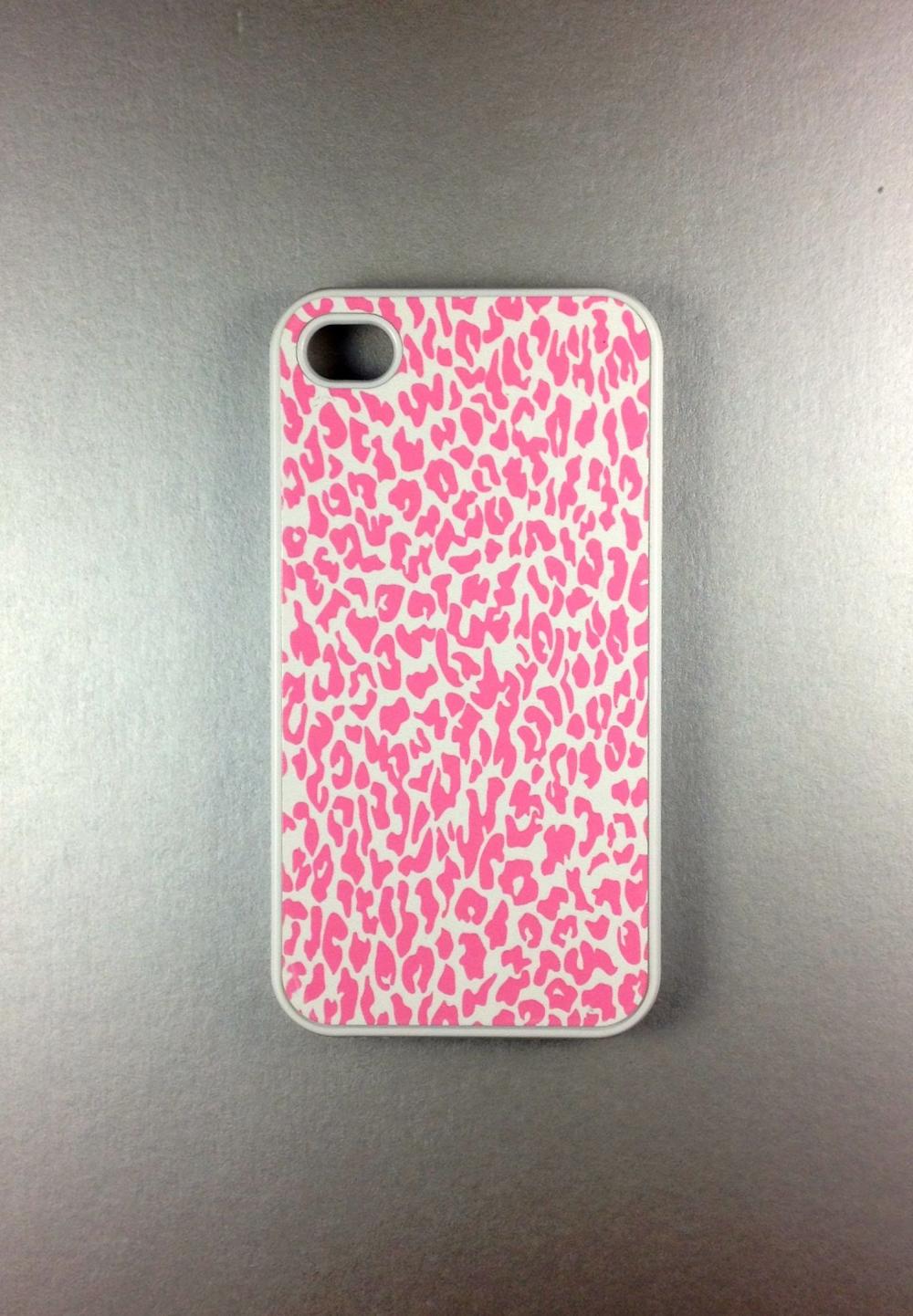 Iphone 4 Case - Pink Leopard Iphone 4s Case, Iphone Case, Iphone 4 Cover